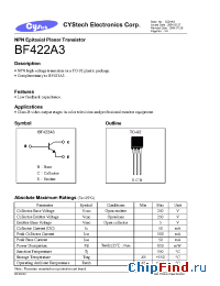 Datasheet  BF422A3