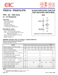 Datasheet  FR257G-STR