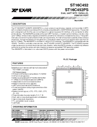 Datasheet  ST16C452PS