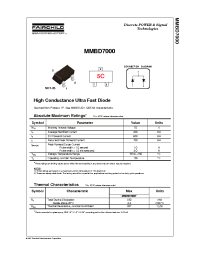 MMBD7000 Fairchild High Conductance Ultra Fast Diode ChipFind Datasheet  Archive | ChipFind.net
