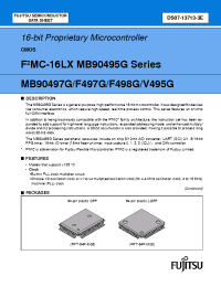 Datasheet  MB90497G