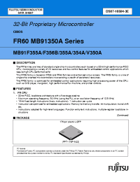 Datasheet  MB91350A
