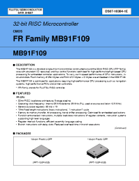 Datasheet  MB91F109