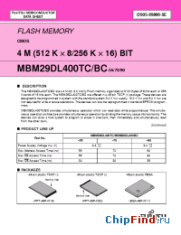 Datasheet  MBM29DL400