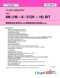 Datasheet  MBM29DL800