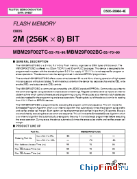 Datasheet  MBM29F002TC