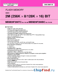 Datasheet  MBM29F200TC-55