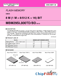 Datasheet  MBM29SL800