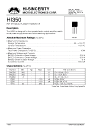 Datasheet  HI350