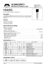 Datasheet  HM28S