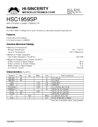 Datasheet  HSC1959SP