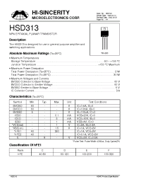 Datasheet  HSD313