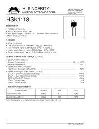 Datasheet  HSK1118
