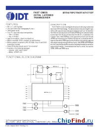 Datasheet  IDT54/74FCT543T/AT/CT/DT