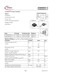 Datasheet  SPP80N06S2L-07