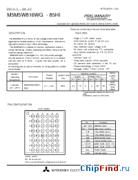 Datasheet  M5M5W816WG-85HI