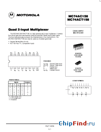 Datasheet  MC74AC158