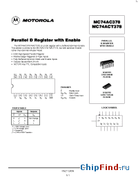 Datasheet  MC74AC378