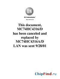 Datasheet  MC74HC4316/D