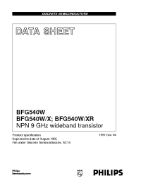 Datasheet  BFG540W
