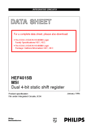 Datasheet  HEF4015B
