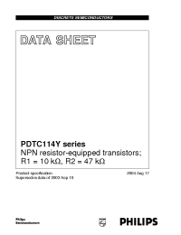 Datasheet  PDTC114Y