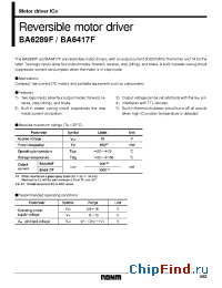 Datasheet  BA6289F