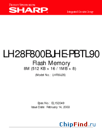 Datasheet  LH28F800BJHE-PBTL90