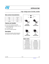 Datasheet  STPS10170C