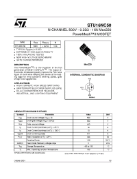 Datasheet  STU16NC50
