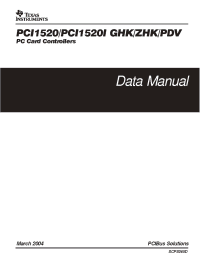 Datasheet  PCI1520I