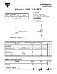 Datasheet  SUM70N03-09CP