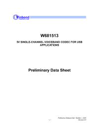 Datasheet  W681513