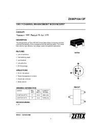 Datasheet  ZXMP10A13F