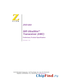 Datasheet  ZHX1203
