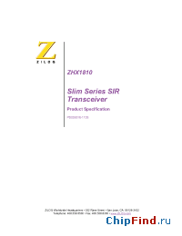 Datasheet  ZHX1810MV115THTR